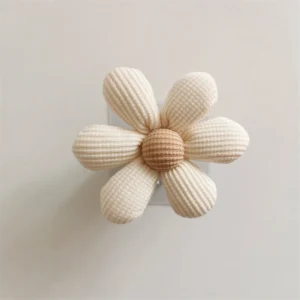 Minimalist Classic Style Flower Wood Sticky Hook Wall Art