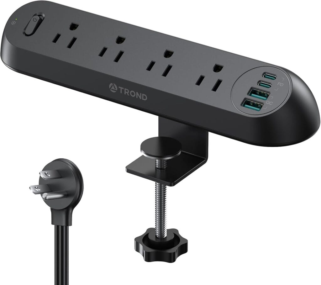 Desk Clamp Power Strip USB C PD 20W