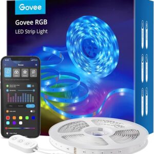 Smart RGB LED Strip Lights, 16.4ft WiFi App-Controlled, Alexa & Google Assistant Compatible, Music Sync, 16M Colors, Bedroom/Home Decor