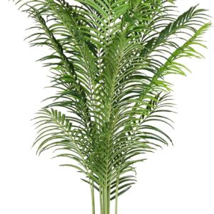 6.6Ft Faux Palm Tree, Large Artificial Silk Potted Plant for Indoor & Outdoor Home Decor, Green